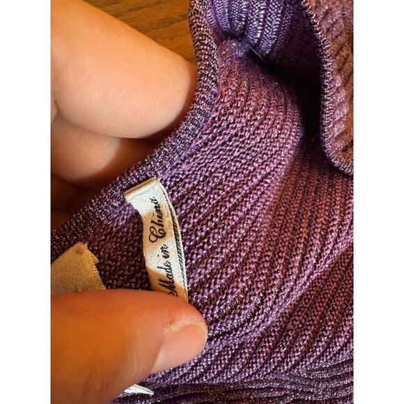 Herve Leger Purple Off-Shoulder Mini Dress - Picture 8 of 11